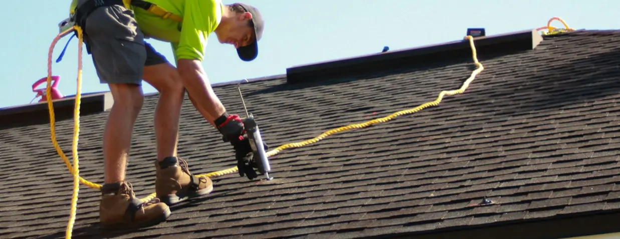Roof inspection for hurricane preparation on a Tampa home